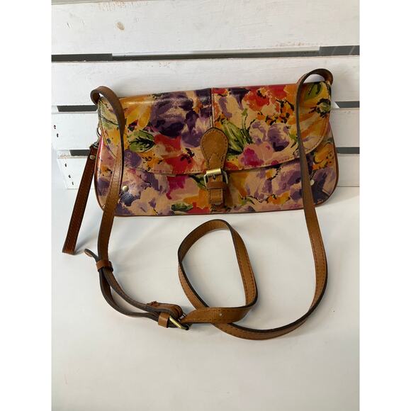 PATRICIA NASH LEATHER MULTI COLOR FLORAL WRITLET CROSSBODY BAG - Picture 2 of 16